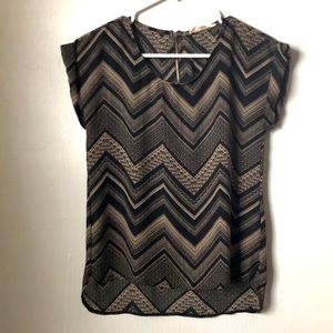 Pink Republic Black and Tan Blouse